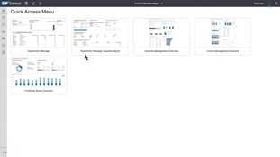 SAP Concur: SAP Concur Quick Access Menu