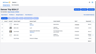 SAP Concur: SAP Concur Trip Expenses