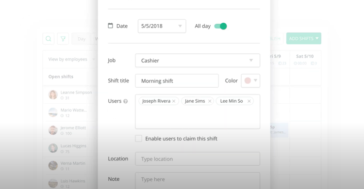 Connecteam Shift Scheduler