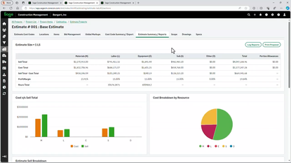 Sage Construction Management Screenshot