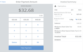 Cova Dispensary POS: POS Screen