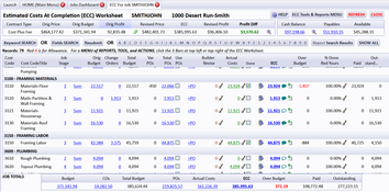 Custom Homebuilder's Solutions: Estimated Costs At Completion Worksheet