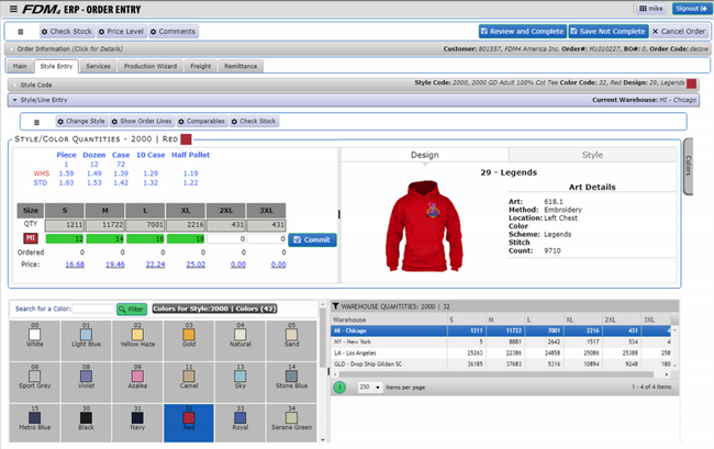 FDM4 ERP: Order Entry