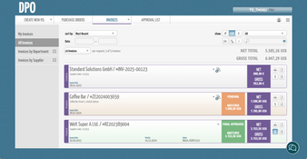 Digital Purchase Order: Invoices
