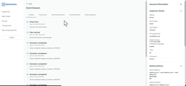 Donorbox: Donor Information Page