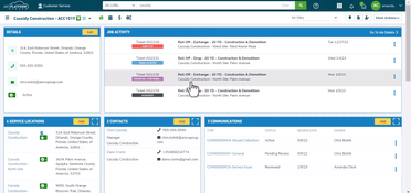 AMCS Fleet Maintenance: Customer Information Page