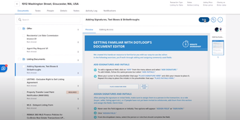 Dotloop: Document Editor
