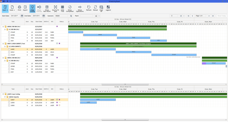 ECI M1 Scheduling Board