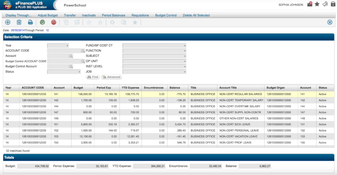 PowerSchool eFinancePlus: Budget Control