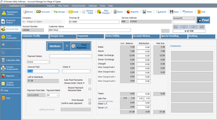El Dorado Utility Billing Software: Account Manager