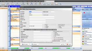 Envision Salon Software: Enter Client Information