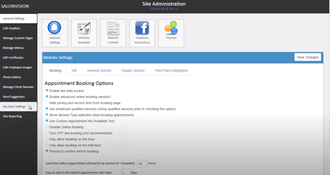 Envision Salon Software: WEbsite Settings for Booking Appointment