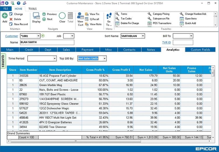 Epicor Eagle Customer Maintenance