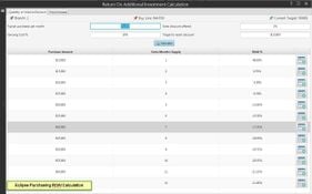 Epicor Eclipse: Purchasing ROAI Calculation