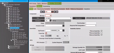 Epicor Advanced MES: Engineering Workbench