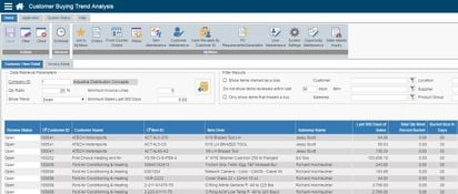 Epicor Prophet 21: Customer Buying Trend Analysis