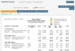 WrkPlan: Timesheet Posting