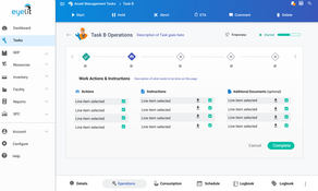 Eyelit: Work Actions and Instructions