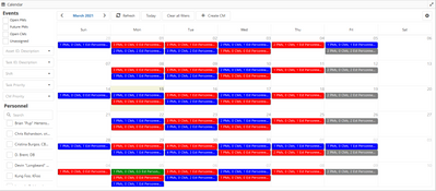 FaciliWorks CMMS Software: Calendar