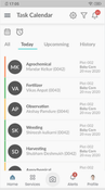 FarmERP: Task Calendar - Mobile View