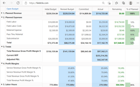 Fieldclix: Budgets
