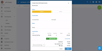 FieldPulse: Create New Estimate