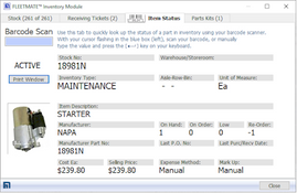 FLEETMATE: Inventory Module