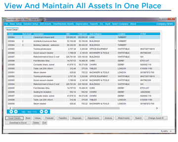 FMIS Fixed Assets Screenshot
