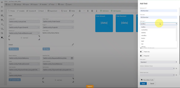 Datex FootPrint WMS: Add field