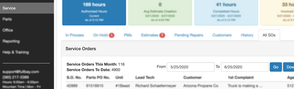 Fullbay: Service Order History