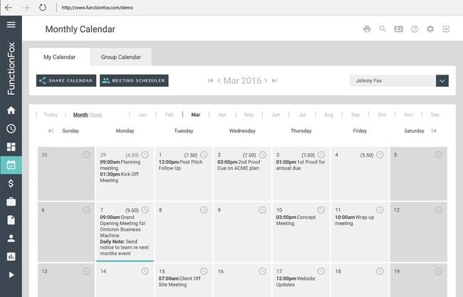 FunctionFox: Calendar