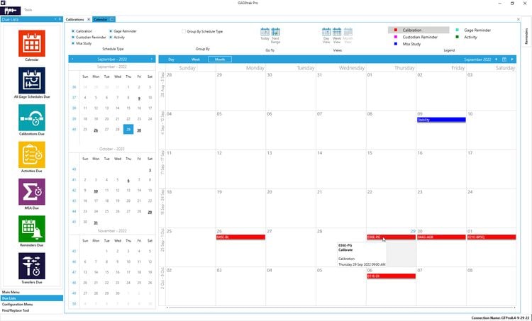 GAGEtrack Automated Scheduling