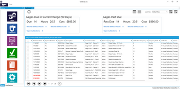 GAGEtrak Lite Calibration Management Software Screenshot