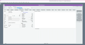 MYOB Greentree: Supplier Maintenance Page