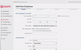 Gusto: Gusto Adding New Employee