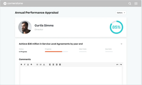 Cornerstone Performance Management: Single Employee Performance Page