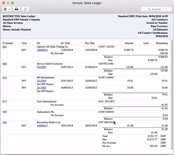 HansaWorld Enterprise Screenshot