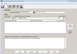MSI by Harris Local Government: Revenue Account Entry