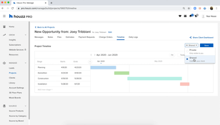 Houzz Pro: Project Scheduler