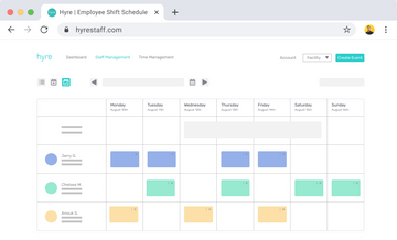 Hyre Employee Shift Scheduling Screenshot
