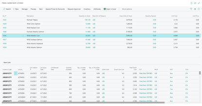iNECTA Food ERP Screenshot