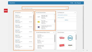 Infor Financials & Supply Management Screenshot