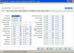 Infor Distribution FACTS: Sales Order Entry Options