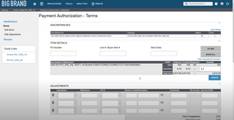 Infor Nexus: Payment Authorization