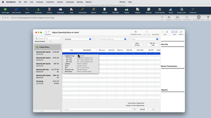 QuickBooks for Mac Screenshot