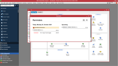 QuickBooks Premier Screenshot