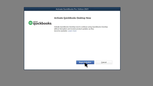 QuickBooks Desktop Pro: Activation Page