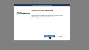 QuickBooks Pro Desktop: Activation Page