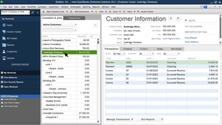 QuickBooks Pro Desktop: Customer Information Viewing