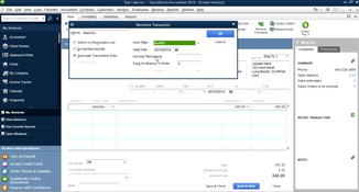 QuickBooks Pro Desktop: QuickBooks Recurring Billing